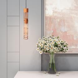 Світильник підвісний MSK Electric Flow у стилі лофт під лампу Е27 коричневий MR 6040 BR