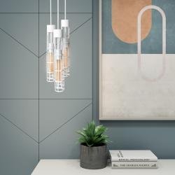 Світильник підвісний MSK Electric Flow в стилі лофт на круглій основі NL 6040-3R WH