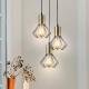 Светильник лофт MSK Electric Diadem подвесной на три плафона с бронзовым патроном NL 2215-3R BK+BN