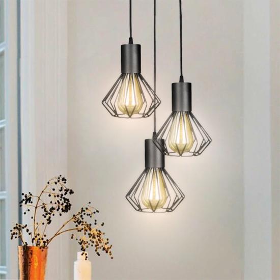 Светильник лофт MSK Electric Diadem подвесной на круглом основании NL 2215-3R