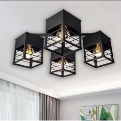 Люстра лофт MSK Electric Urban на чотири плафони чорна NL 2310-4 BK