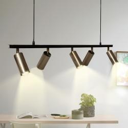 Люстра підвісна MSK Electric Tube у стилі лофт із поворотними плафонами NL 2450-5 BK+BN