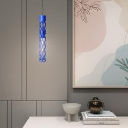 Светильник подвесной MSK Electric Flow в стиле лофт под лампу Е27 синий NL 6041 BL