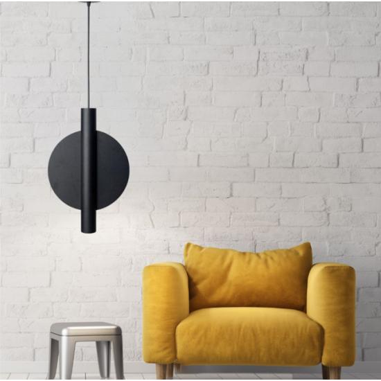 Светильник подвесной в стиле лофт MSK Electric Disk под лампу Е27 NL 2650 BK